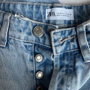 Zara Ripped Straight Jean